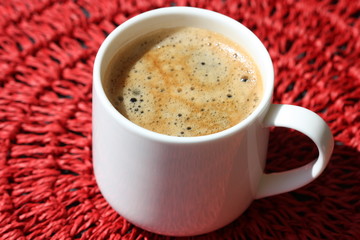 Delicious cup of black coffee. 