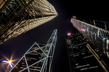 Hong Kong Buildings - obrazy, fototapety, plakaty