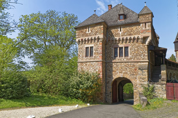 Fototapeta na wymiar Braunfels, Germany – The entrance gate to the medieval castle.