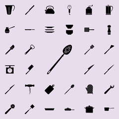 large spoon icon. Detailed set of kitchen tools icons. Premium quality graphic design sign. One of the collection icons for websites, web design, mobile app