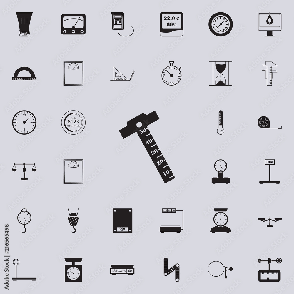 Poster angled ruler icon. detailed set of measuring elements icons. premium quality graphic design sign. on