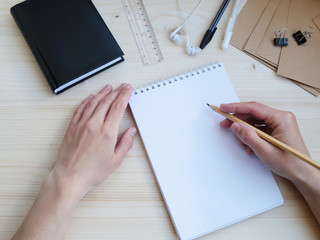 office set studying work creativity subjects inscription