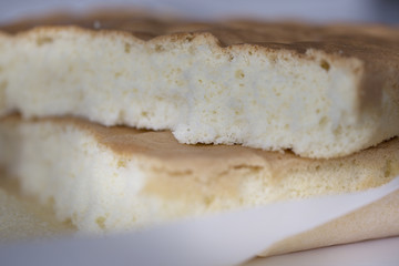 Delicious sponge soft cake.Homemade chiffon or sponge cake.