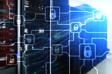 Blochain information encryption. Cyber security, crypto currency.