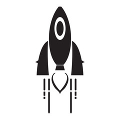 Isolated spaceship logo