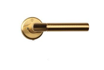 door handles / modern golden door handles on a white background in close-up