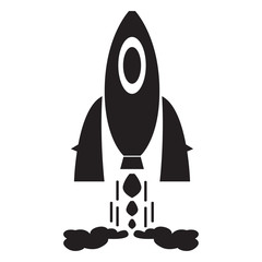 Isolated spaceship logo
