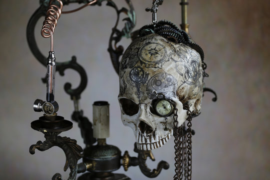 Steampunk teschio tatuato