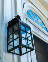 Colonial Lamp and Door