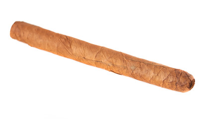 The long cigar isolated on a white background