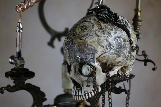 Steampunk teschio tatuato