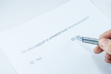 Do you support a universal basic income program? No