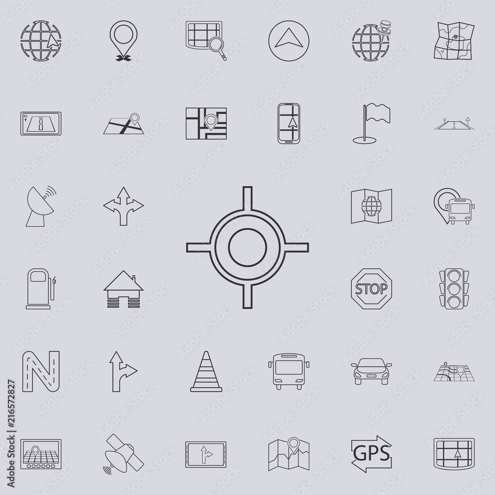 Poster target icon. detailed set of navigation icons. premium quality graphic design sign. one of the colle
