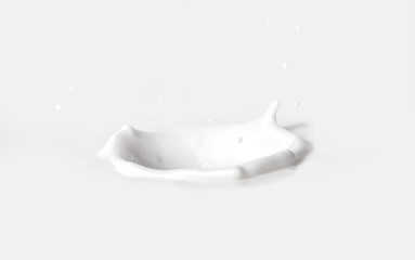 Milk Splash On White Background