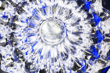 Crystal glass background.