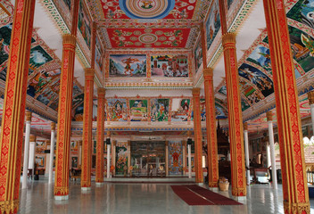 Obraz premium Wat That Luang Tai temple in Vientiane. Laos