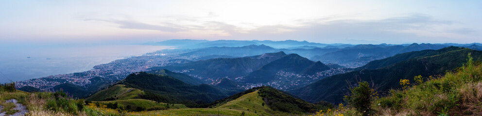 Panoramic cityscape view