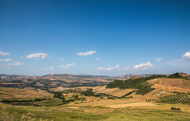 Fototapeta na wymiar Appennini mountains panoramic view, Basilicata region, south Italy