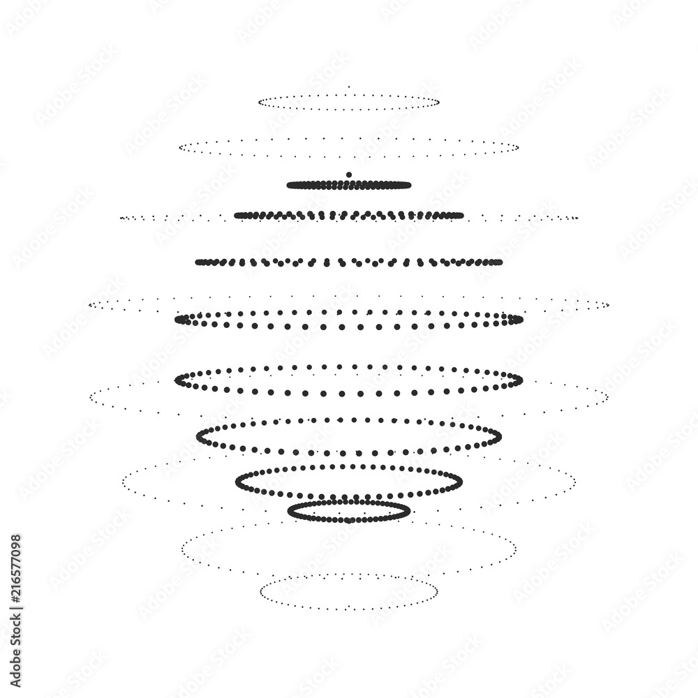 Poster abstract 3d sphere made of points. abstract vector mesh sphere made of points. 3d effect ornament. m