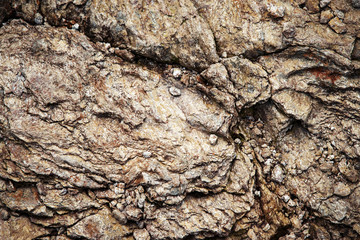 small stones on the cracked mica