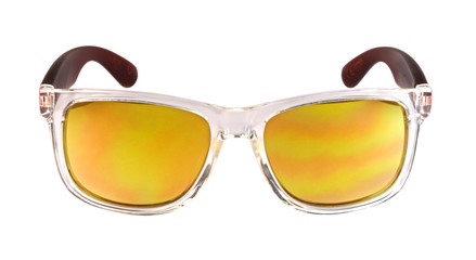 red sunglasses isolated