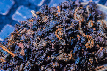 macro shot of fruit tea