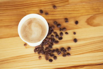 Good Morning. Paper Cup of Hot Coffee