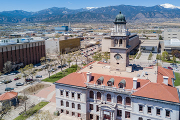 Aerial view of the Colorado Springs Pioneers Museum