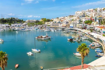 Foto auf Acrylglas Athen Beautiful panorama of Mikrolimano port in Piraeus, Athens, Greece