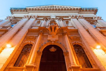 The Basilica of Our Lady of Mount Carmel  in Valletta, Malta.