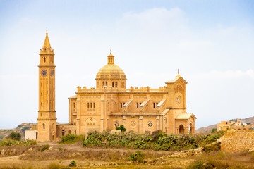 Fototapeta na wymiar The Basilica of the National Shrine of the Blessed Virgin in Gozo, Malta