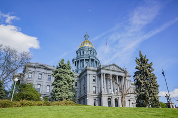 Fototapeta na wymiar Afternoon view of the historical Colorado State Capitol