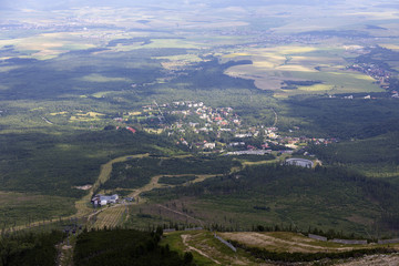 Fototapeta premium View on mountain Peaks and alpine Landscape of the High Tatras, Slovakia