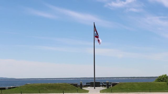 American Flag, Episcopal Flag, Kennebunkport Maine