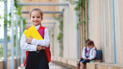 child girl schoolgirl elementary school student