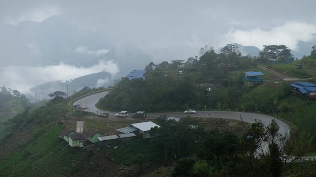 Phetchabun, Thailand-July 28,2018, Panorama view of Phu Tub Berk Viewpoint, Phu Hin Rong Kla National Park, Phetchabun, Thailand.