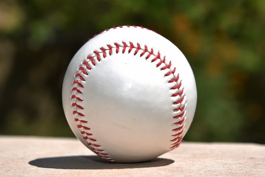 Closeup image of a baseball