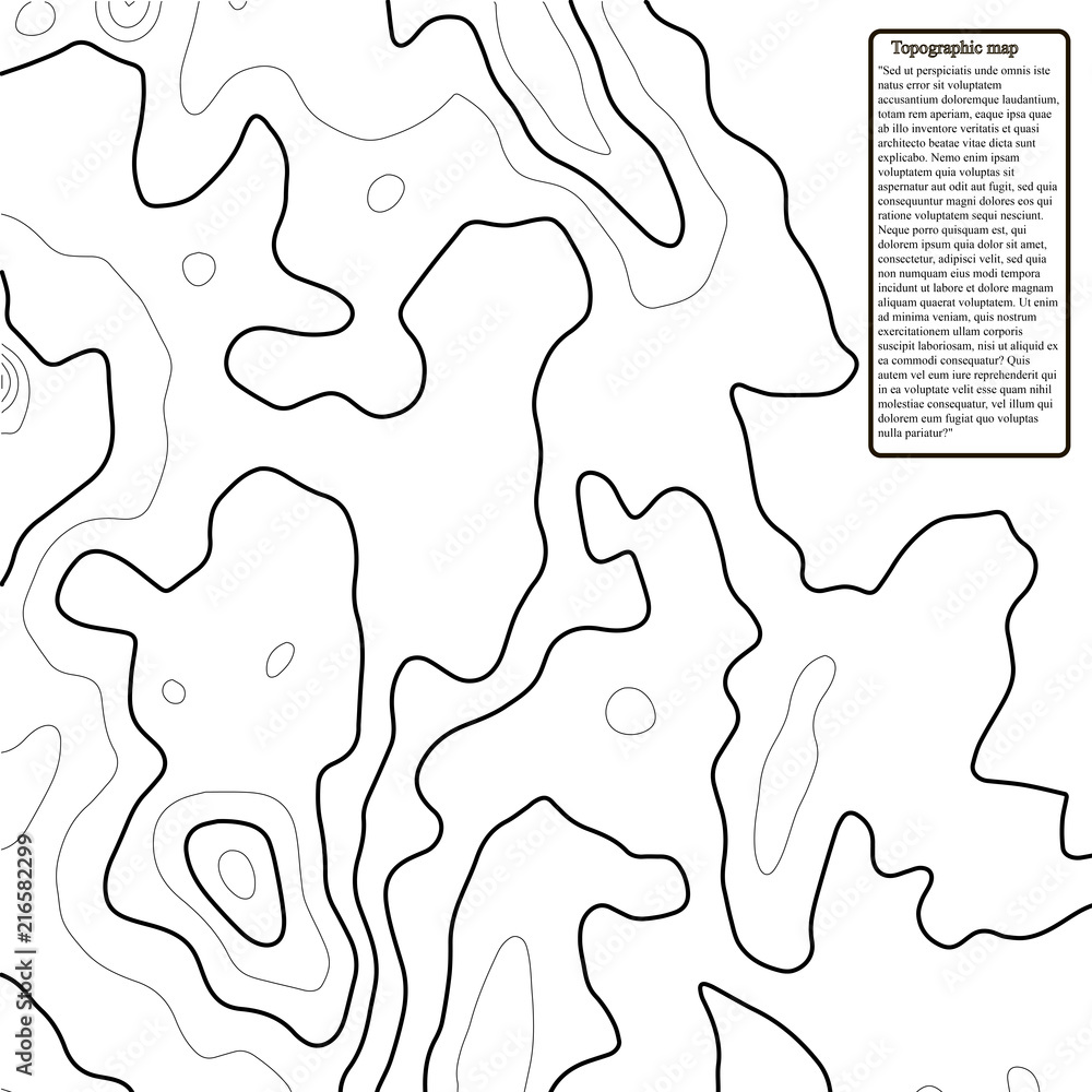Poster topographic map.the stylized height of the topographic contour in lines and contours. vector illustr