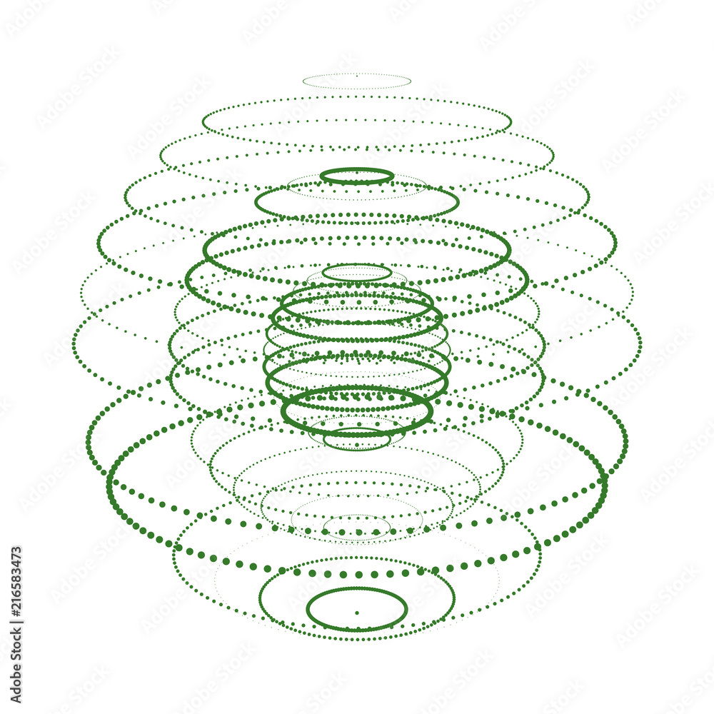 Poster sphere particles. abstract 3d sphere. technology digital. 3d abstract sphere. futuristic vector illu