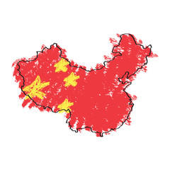 Sketch of a map of China