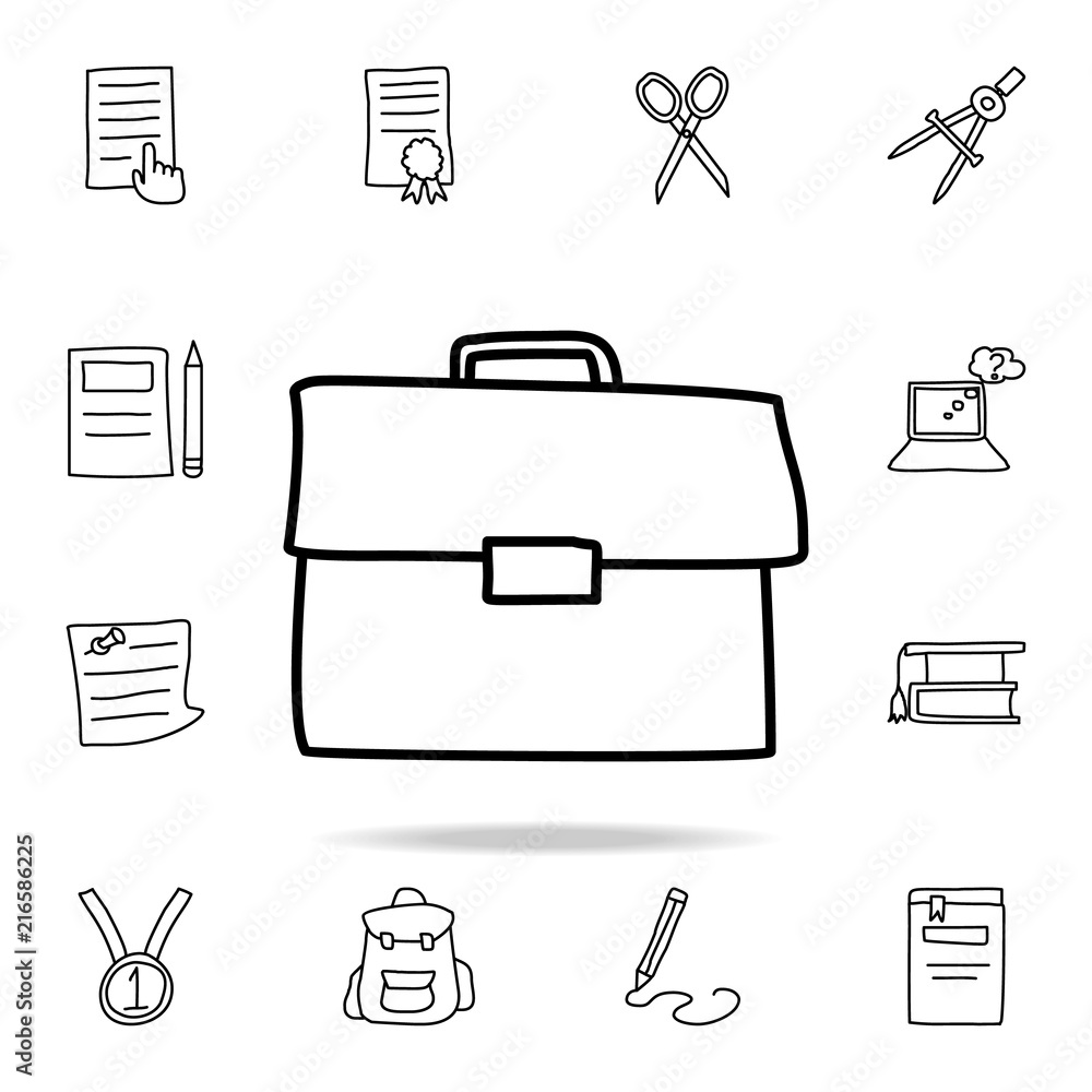 Fototapete portfolio sketch icon. Element of education icon for mobile concept and web apps. Outline portfolio sketch icon can be used for web and mobile