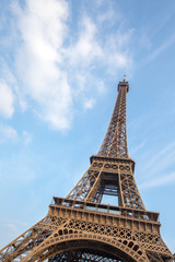 Fototapeta na wymiar The Eiffel tower from the river Seine in Paris