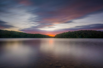 Lake Williams at sunset, in York, Pennsylvania