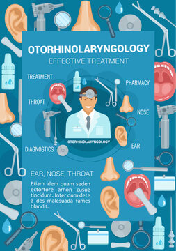 Otorhinolaryngology medical clinic banner design