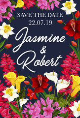 Wedding save the date banner for invitation card