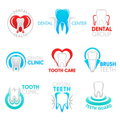 Dental clinic and dentistry symbol with tooth