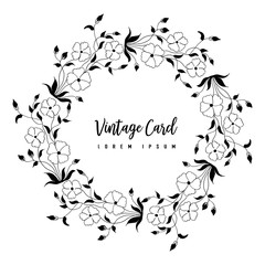 Obraz premium card with template text and flower on background vector illustration