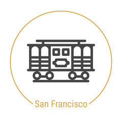 San Francisco, United States Vector Line Icon