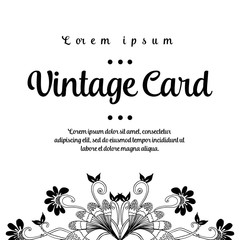 Floral background vintage card design vector illustration