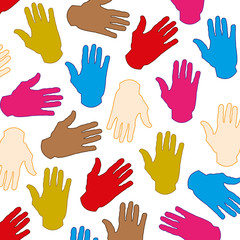 Fototapeta premium Palm of the person pattern